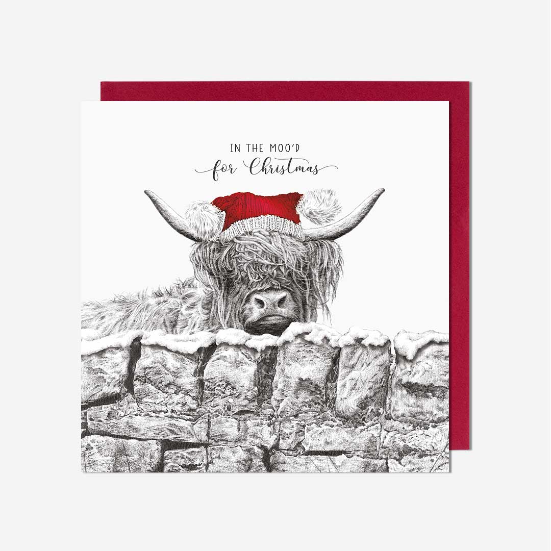Highland Cow Christmas Card