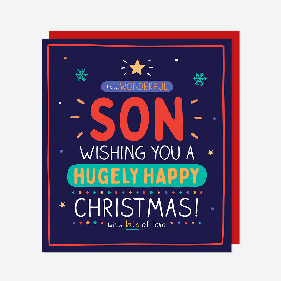 Son hugely Happy Christmas Card