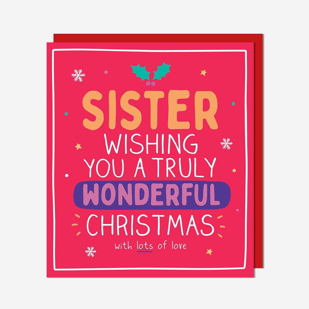 Sister truly wonderful Christmas Sister Card