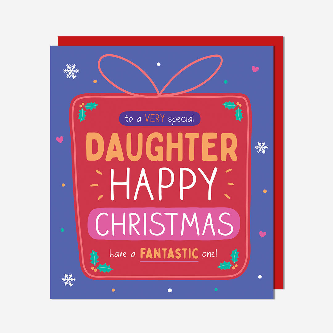 Daughter merry Christmas present Daughter Card