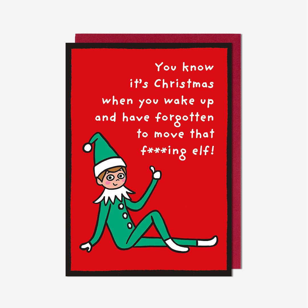 Forgotten To Move That Elf Christmas Card