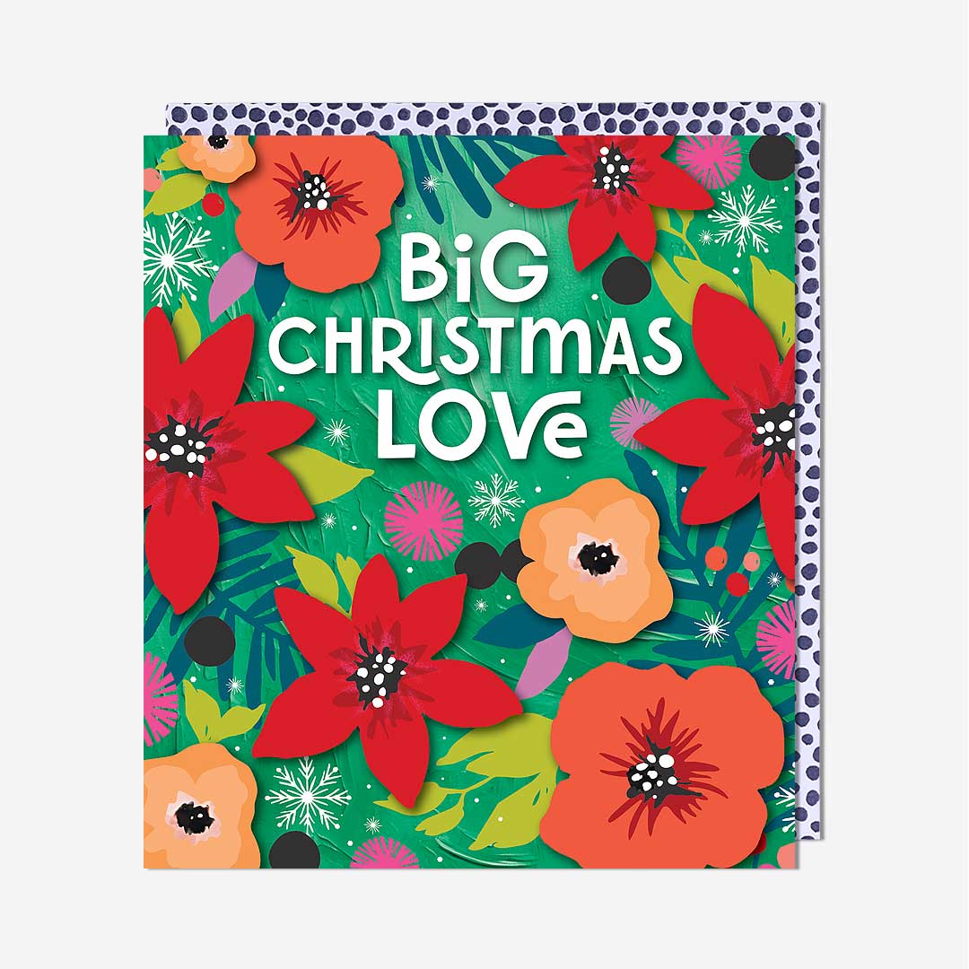 Floral Christmas Love Card