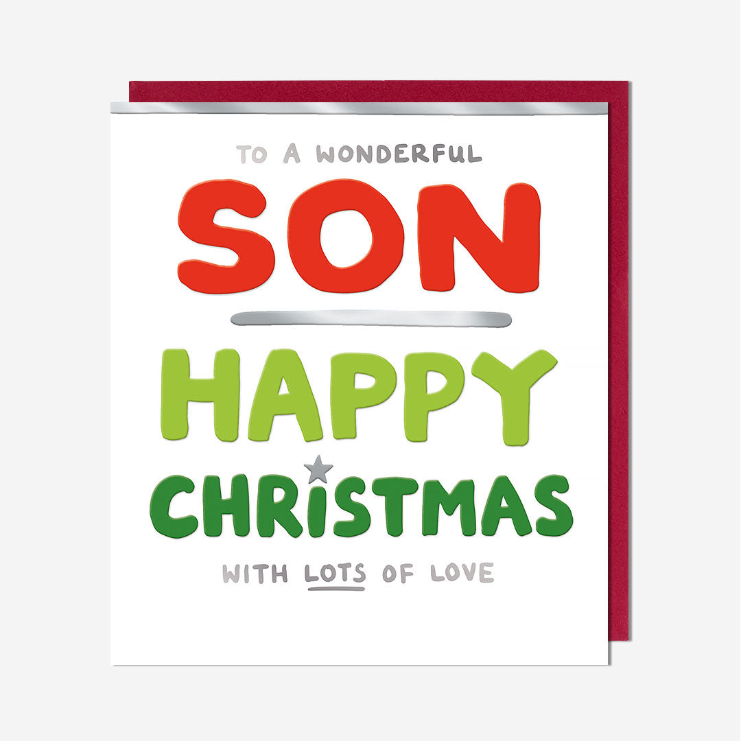 Wonderful Son Happy Christmas Card