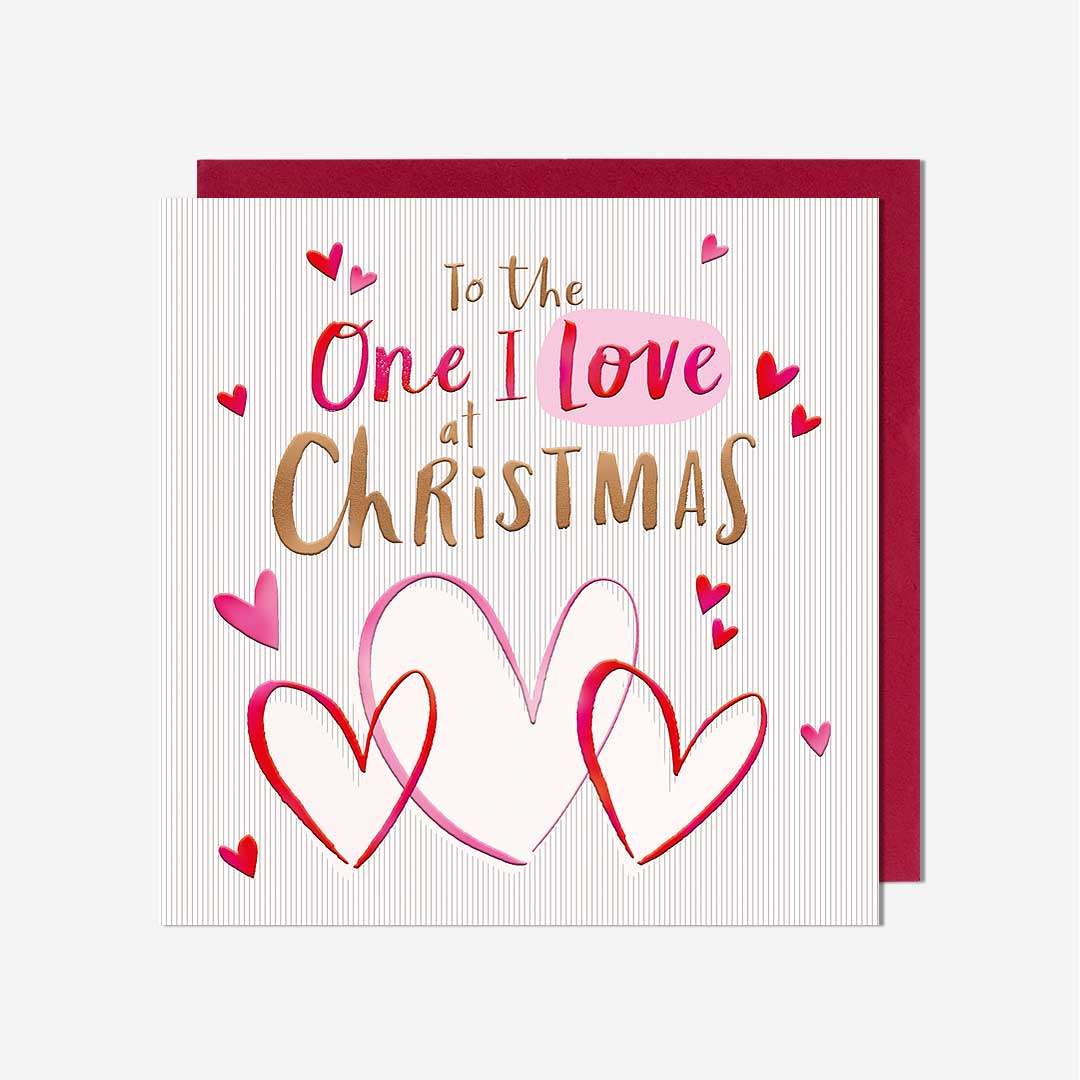 One I Love Hearts Christmas Card
