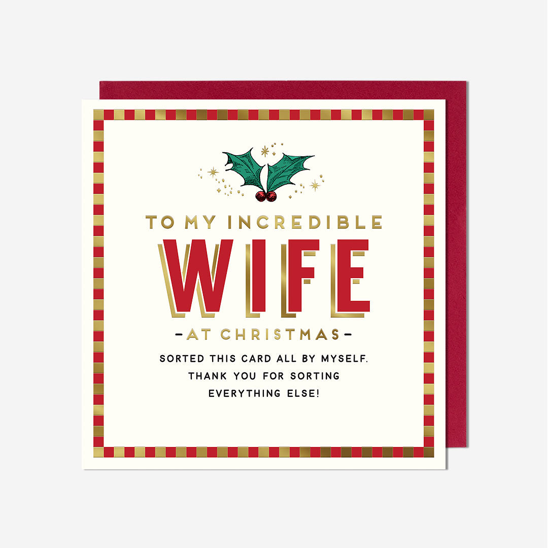 Wife Thanks For Sorting Christmas Card