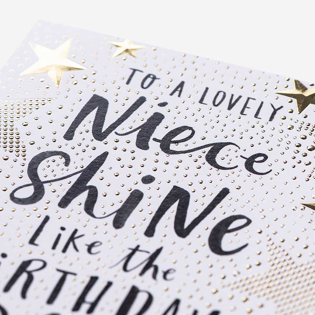 Shine Birthday Star Niece Birthday Card