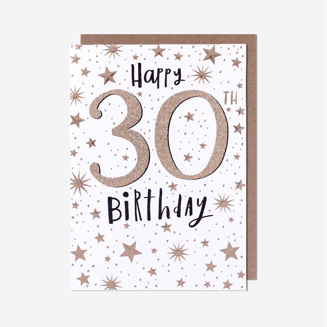 Happy 30th Stars Birthday Card