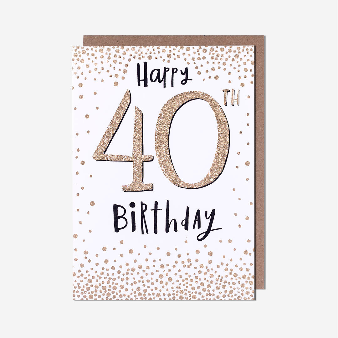 Happy 40Th Birthday Dots Card