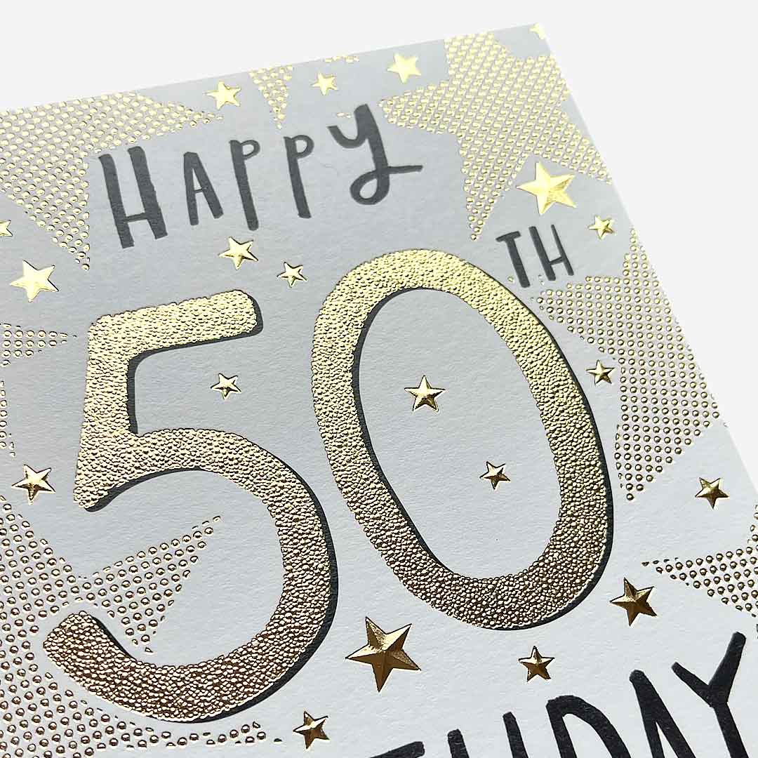 50 Stars 50th Birthday Card