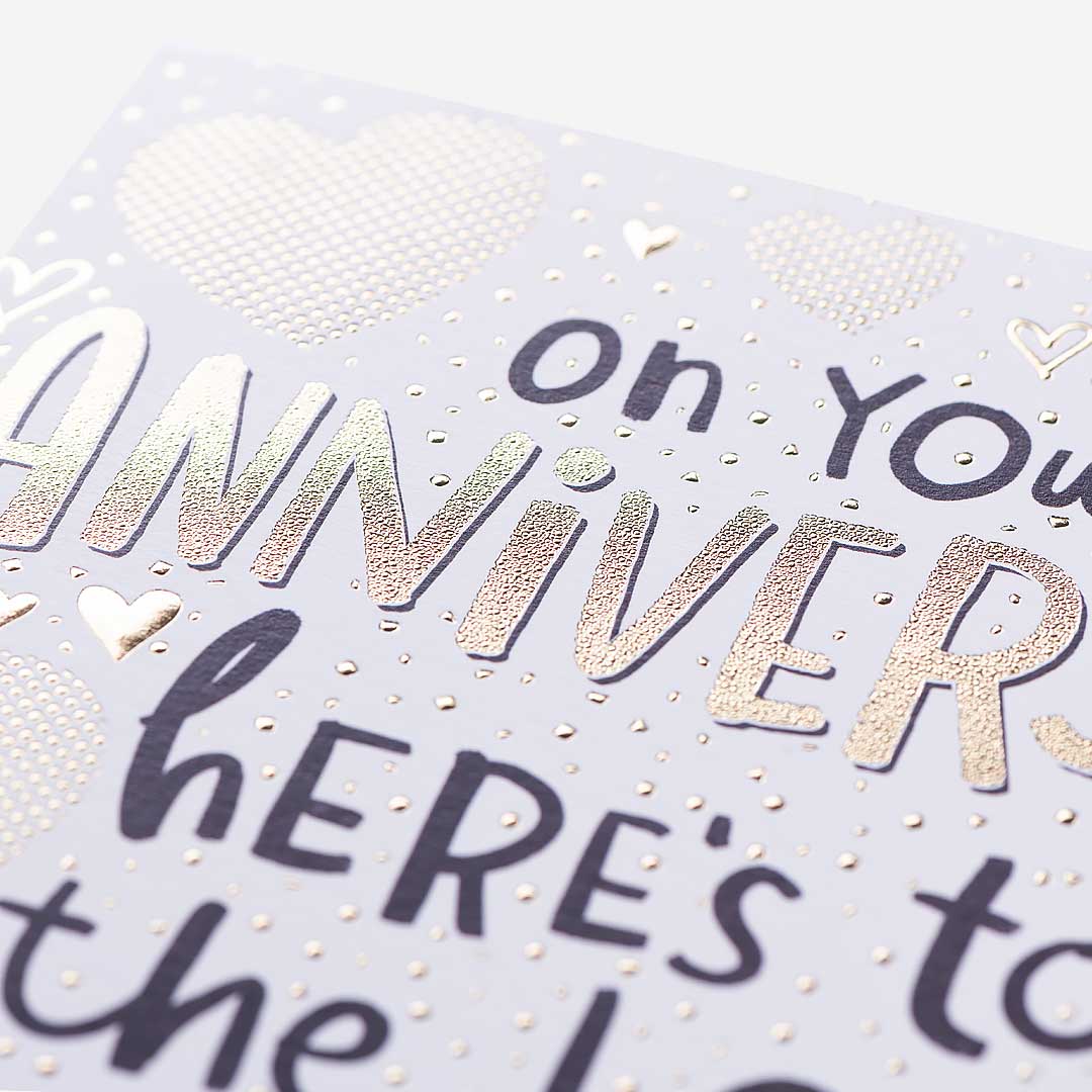 Here's To You Both Anniversary Card