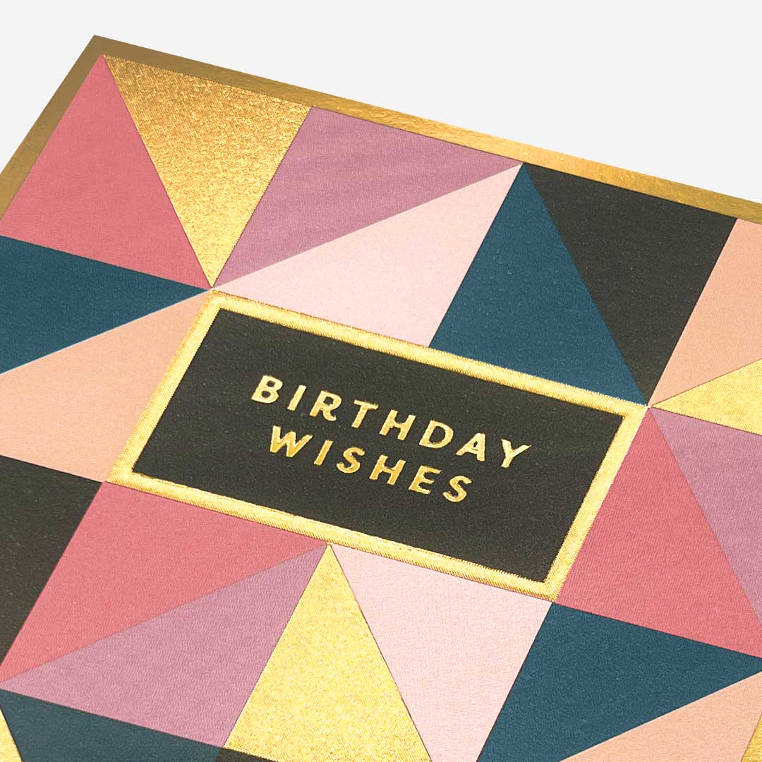 Pink Geo Birthday Card