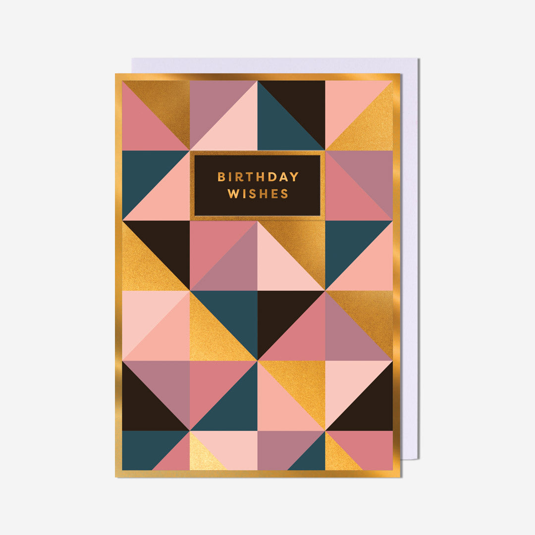 Pink Geo Birthday Card
