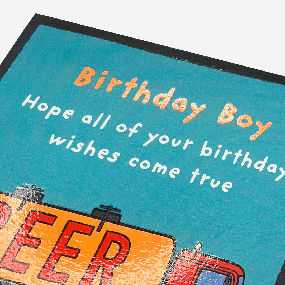 Beer Truck Birthday Card