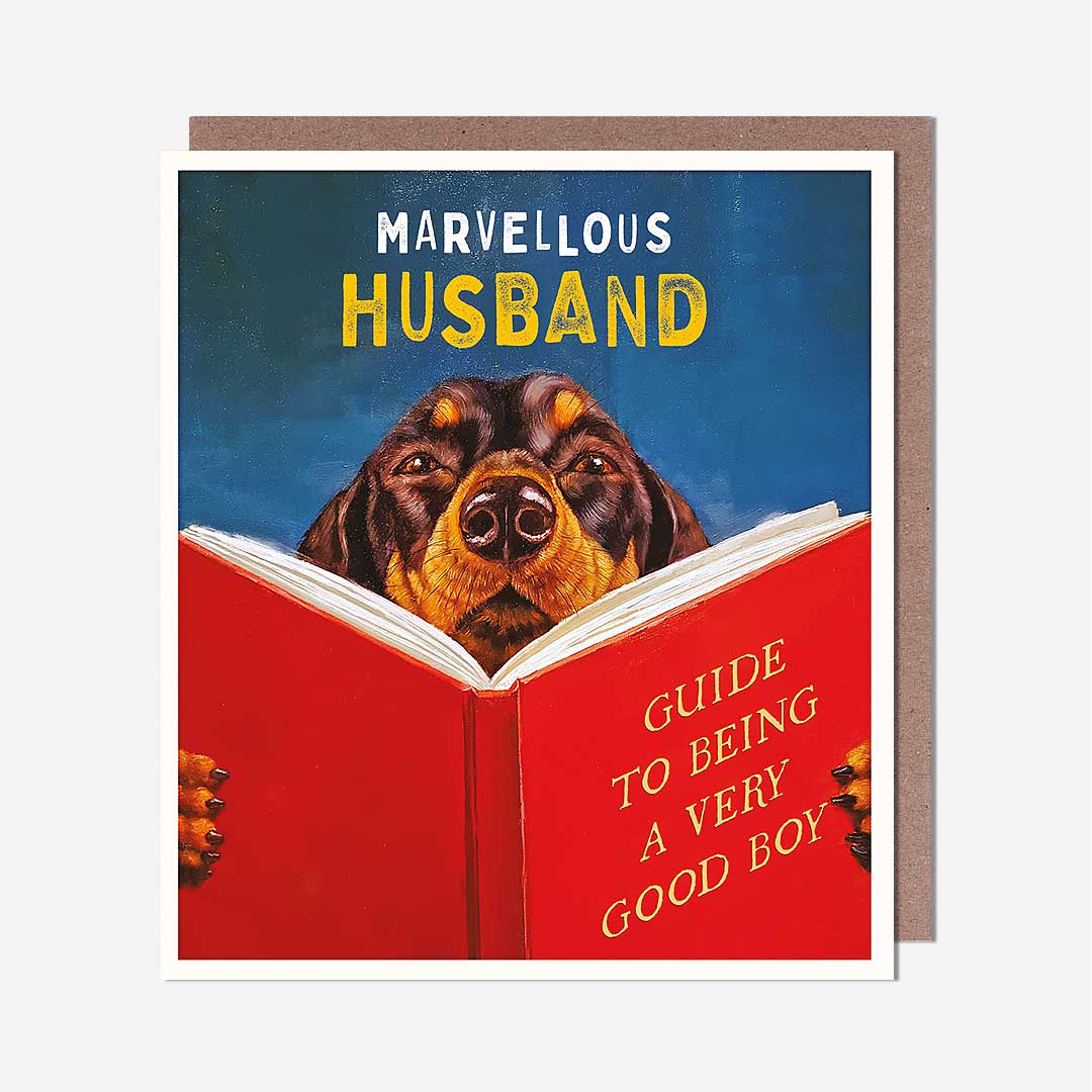 Marvellous Husband Reading Book Birthday Card