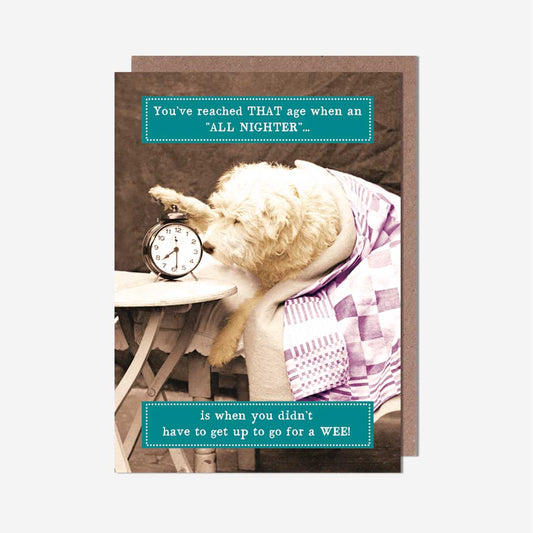All Nighter Birthday Card