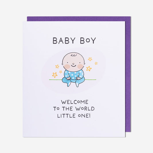 Welcome To The World New Baby Boy Card