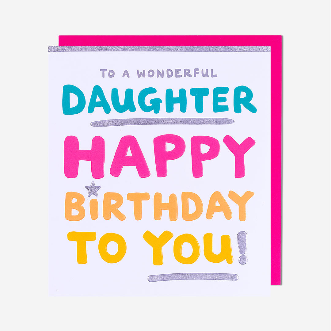 Wonderful Daughter Birthday Card