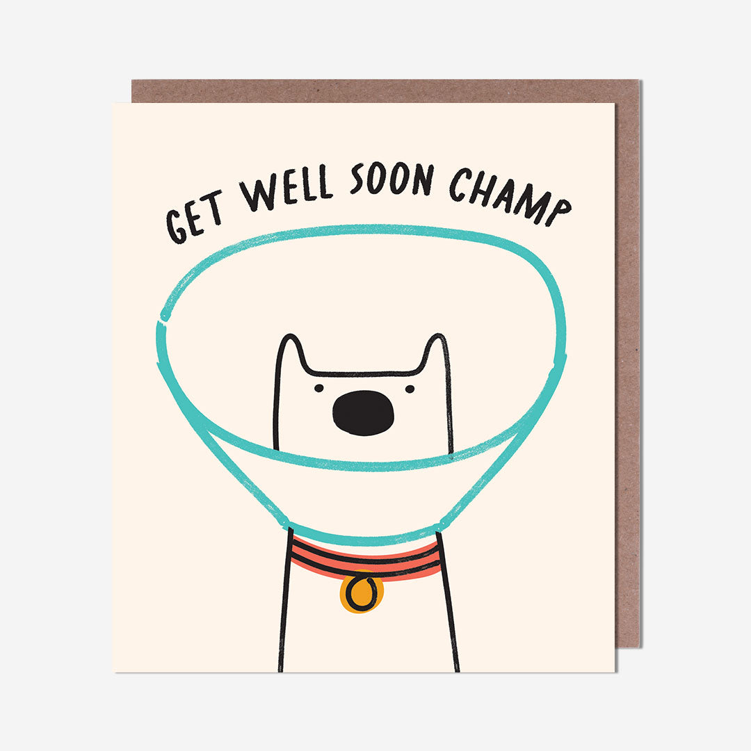 Dog Cone Pet Get Well Card