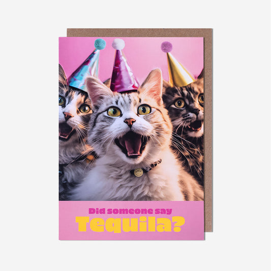 Tequila Party Cats Birthday Card