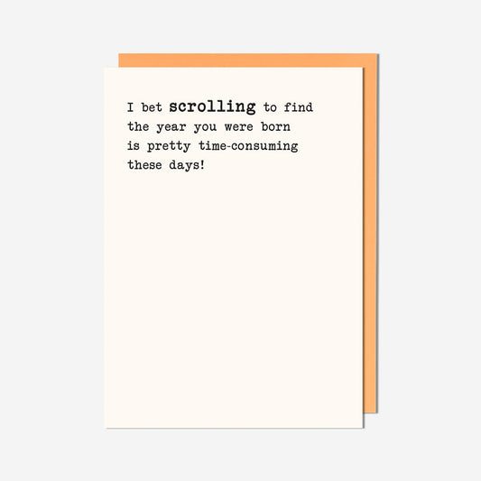 Scrolling Year You Were Born General Card