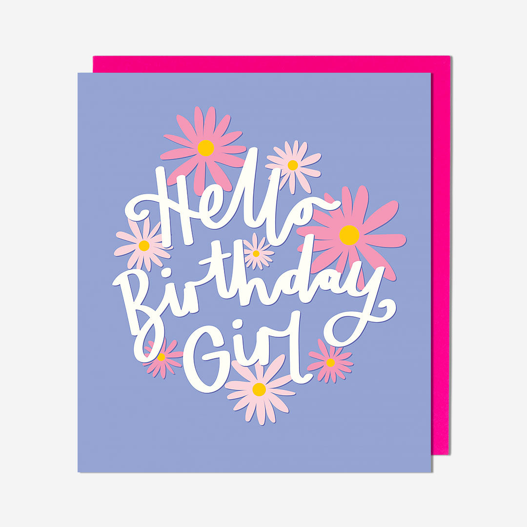 Hello Birthday Girl Daisy Card