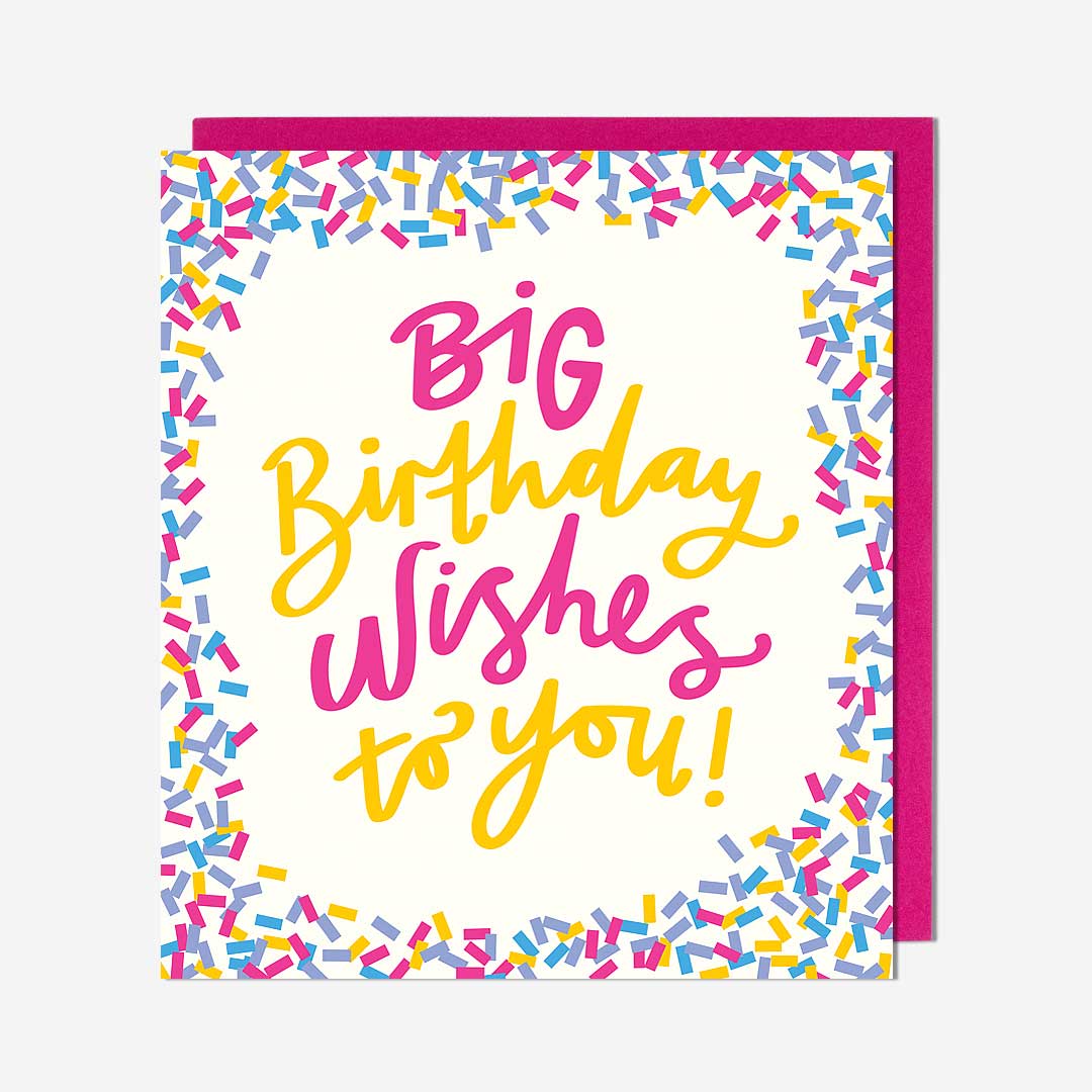 Big Birthday Wishes Confetti Card