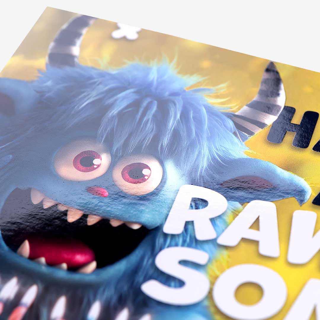 Raw-Some Day Monster Birthday Card