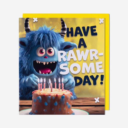 Raw-Some Day Monster Birthday Card