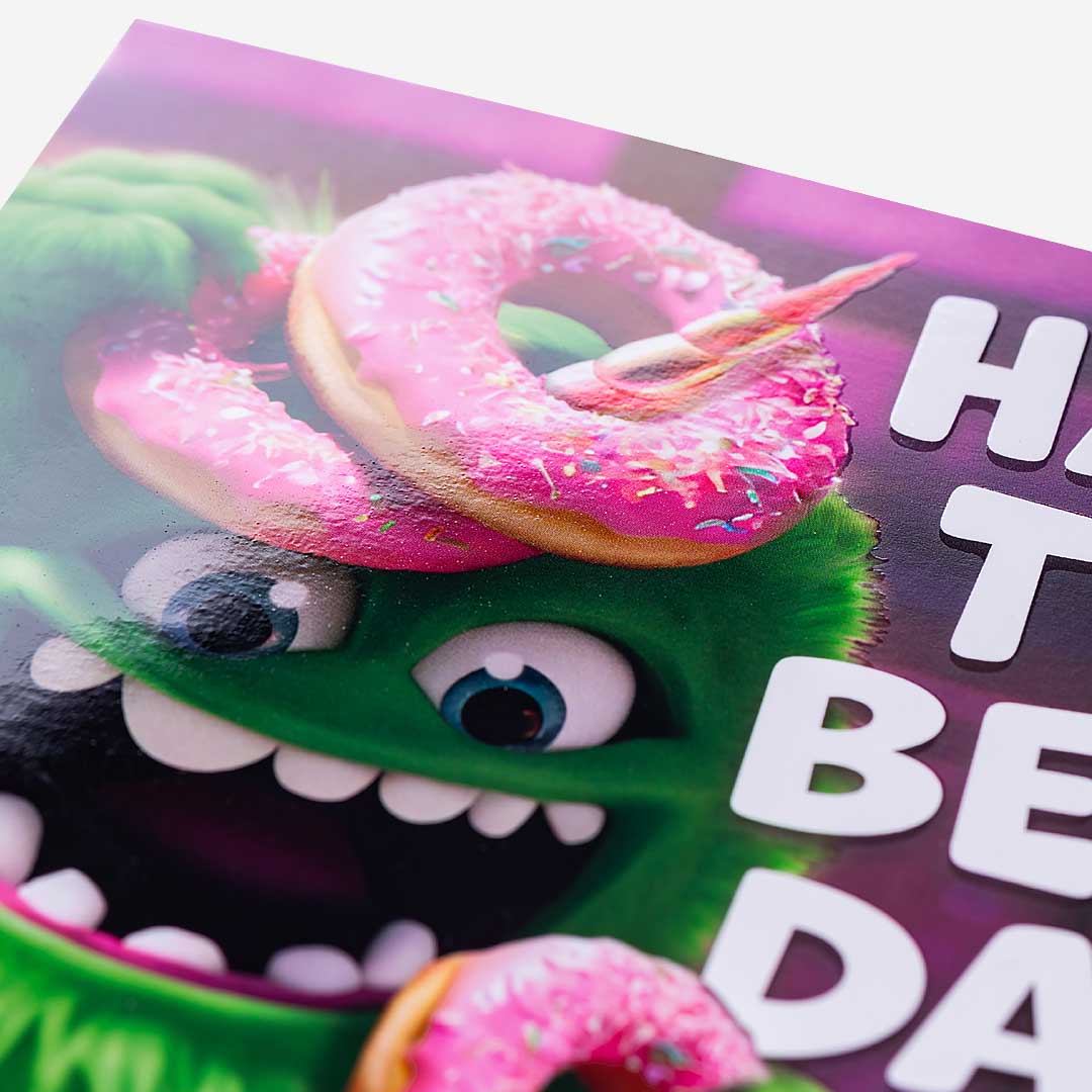 Doughnut Unicorn Monster Birthday Card