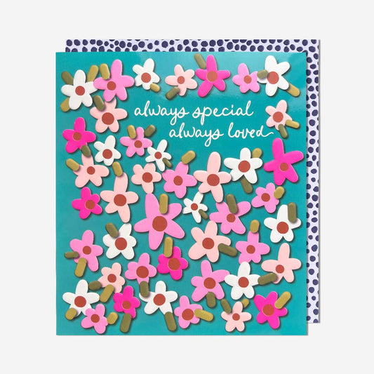 Special and loved floral Birthday Card