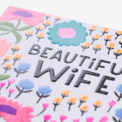 Ditsy Floral Wife Birthday Card