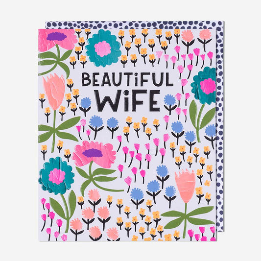 Ditsy Floral Wife Birthday Card