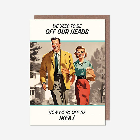 Couple Off Our Heads Birthday Card