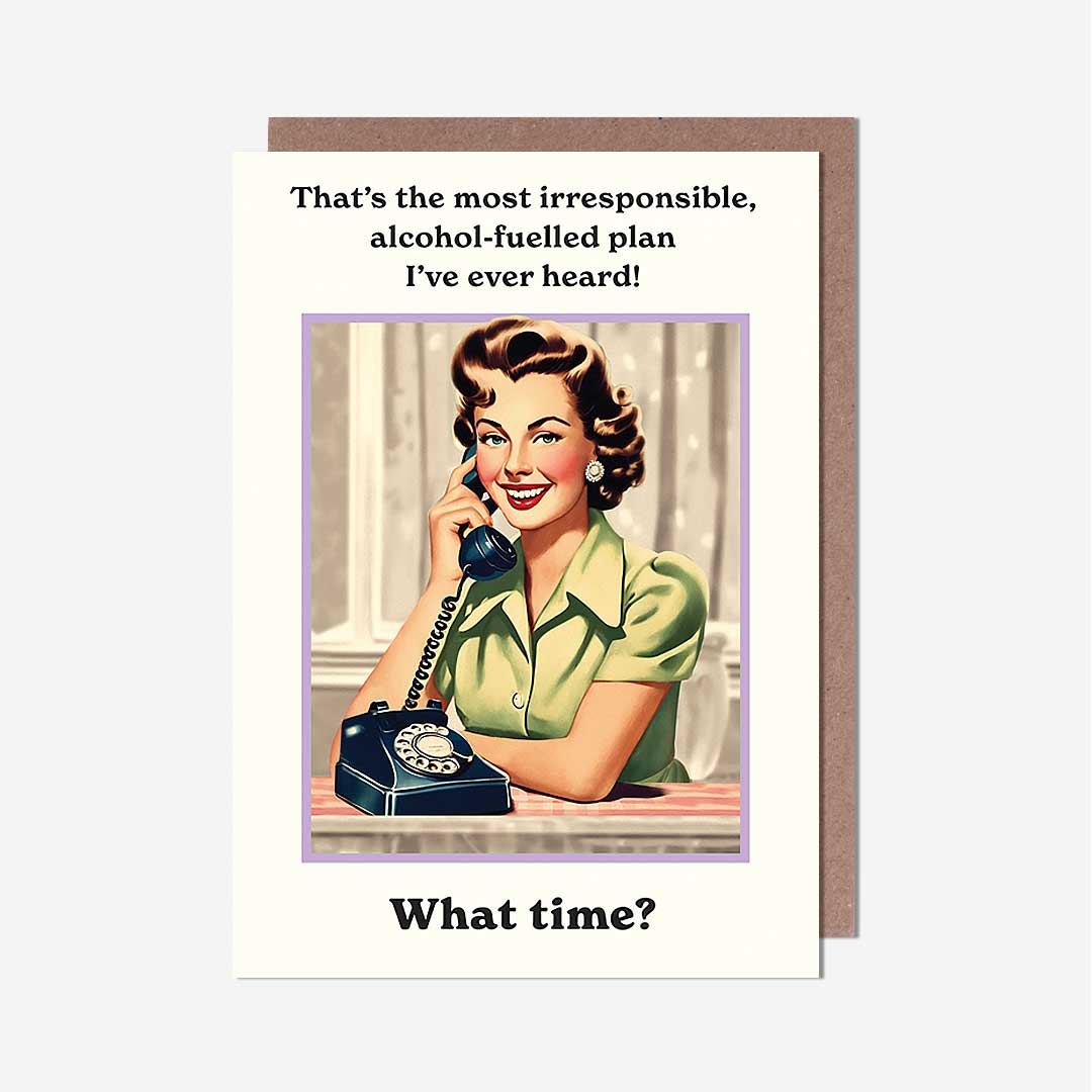 Alcohol-Fuelled Plan Birthday Card