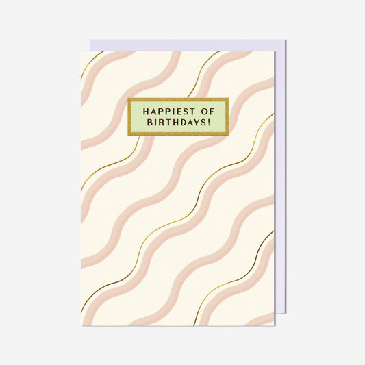 Happiest Birthday Pink Wiggle Card