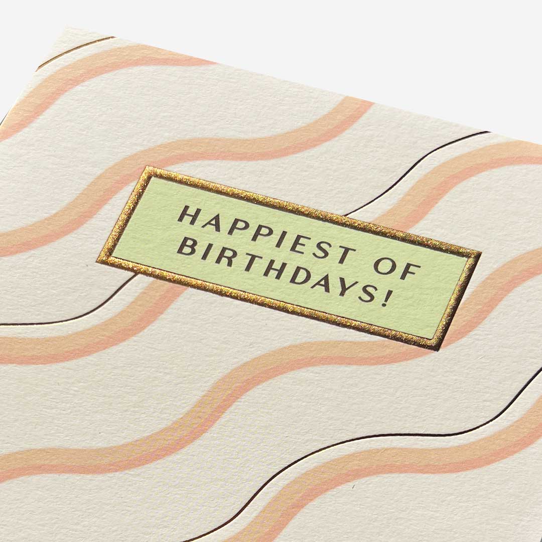 Happiest Birthday Pink Wiggle Card