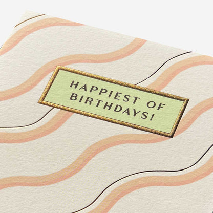 Happiest Birthday Pink Wiggle Card
