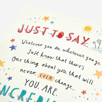 You are incredible General Card