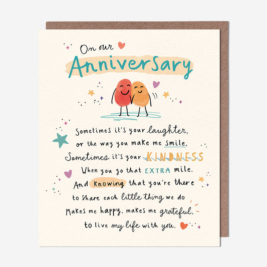 Our Anniversary make me smile Anniversary Our Card
