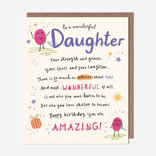 Daughter you are amazing! Daughter Birthday Card