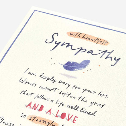 Feather Sympathy Card