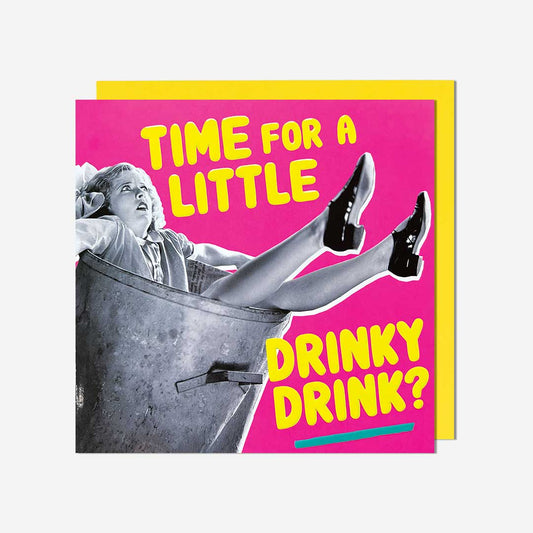 Time for drinky woman in bucket