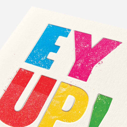 Ey up! Text