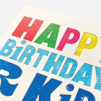 Happy birthday R kid text