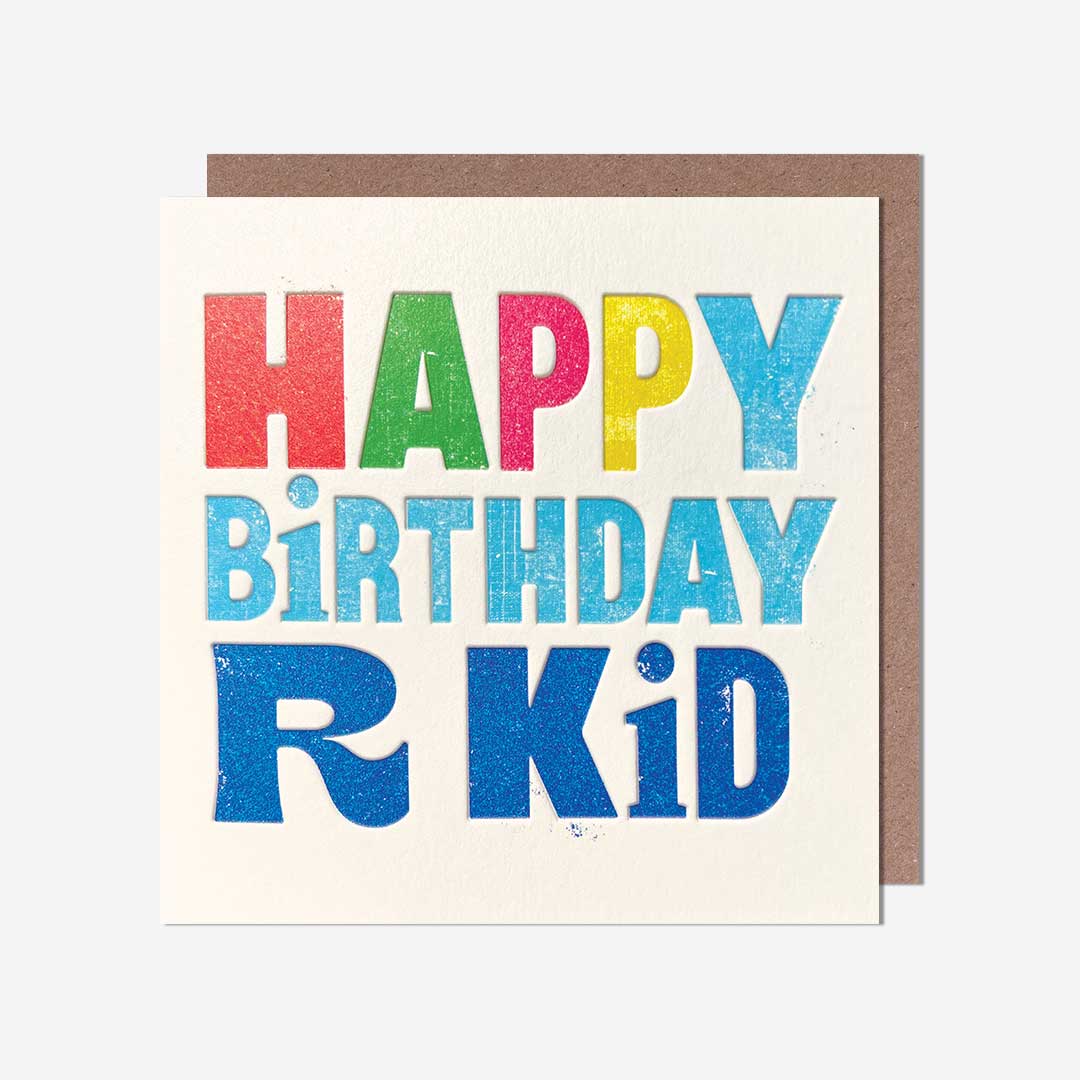 Happy birthday R kid text