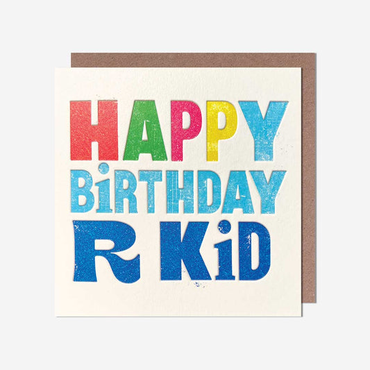 Happy birthday R kid text