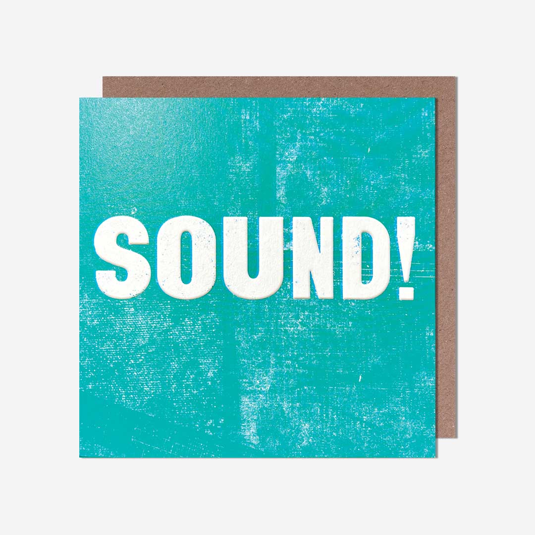 Sound teal text