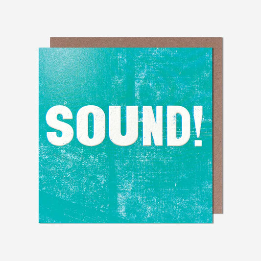 Sound teal text
