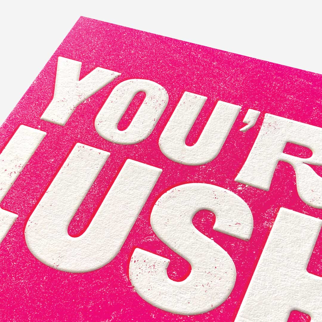 You're lush pink text