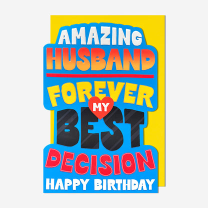 My Best Decision Husband Birthday Card